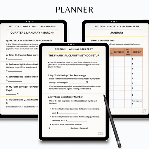 Beige Digital Planner Template iPad Mockup Promotion Instagram Post (6) The Financial Clarity System